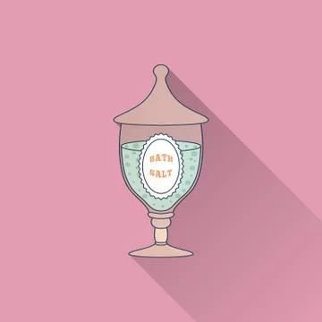 Spa flat icon. Stock Illustration