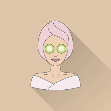 Spa flat icon. Stock Illustration