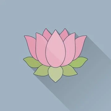 Spa flat icon. Stock Illustration