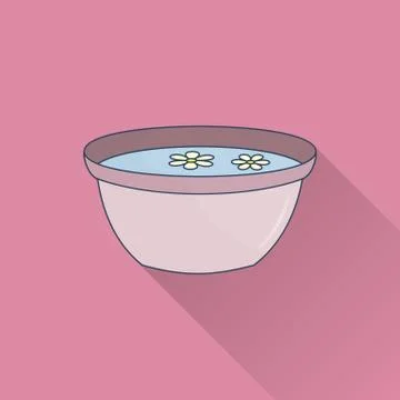 Spa flat icon. Stock Illustration