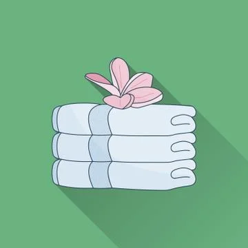 Spa flat icon. Stock Illustration