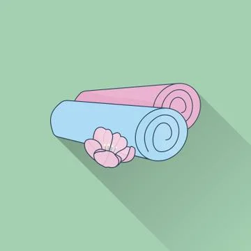 Spa flat icon. Stock Illustration