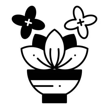 Spa Flower Dualtone Icon Stock Illustration