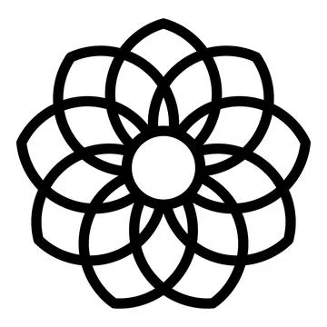Spa flower icon outline vector. Candle wax Illustrazione stock