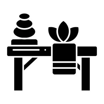 Spa Glyph Icon Stock Illustration