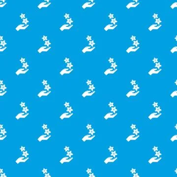 Spa hand care pattern vector seamless blue イラスト素材