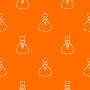 Spa hot compress pattern vector orange 스톡 일러스트