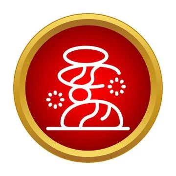 Spa hot stone therapy icon displaying wellness balance イラスト素材