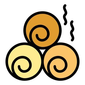 Spa hot towel icon vector flat 스톡 일러스트