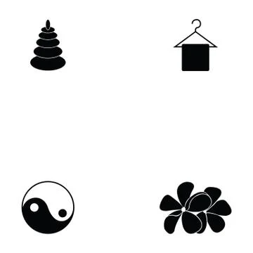 Spa icon set Stock Illustration