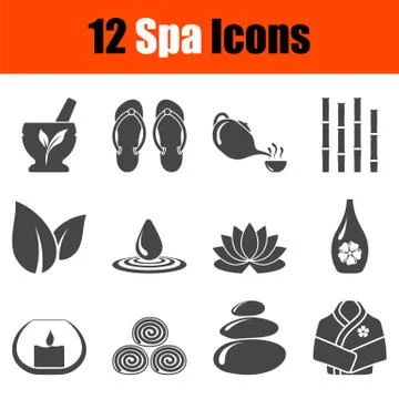 Spa Icon Set Stock Illustration
