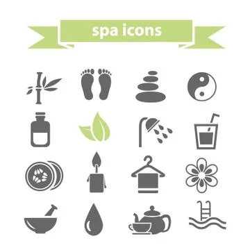 Spa icons Stock Illustration