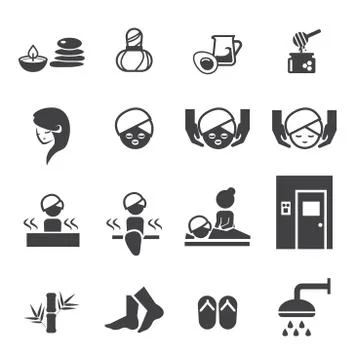 Spa icons set Stock Illustration