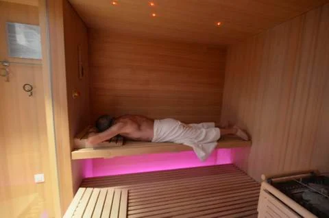 SPA interior sauna Foto stock
