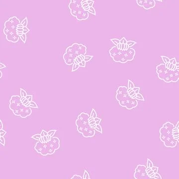 Spa leaf line seamless pattern Stock Illustration