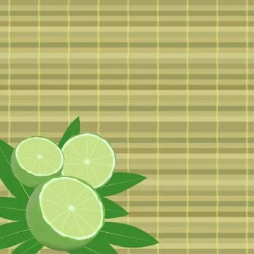 Spa leaves and lime Stock Illustration