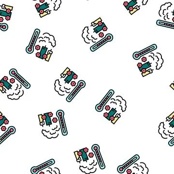 Spa leisure vector seamless pattern Illustrazione stock