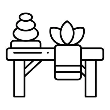 Spa line icon Stock Illustration