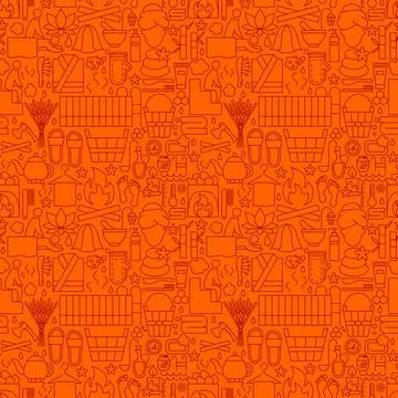 Spa Line Seamless Pattern イラスト素材