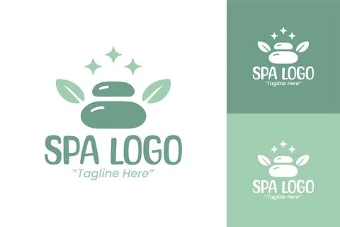 Spa Logo Design 스톡 일러스트