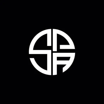 SPA logo SPA icon SPA monogram SPA letter minimalist Circle flat Unique mod.. 스톡 일러스트