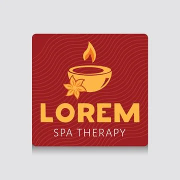Spa Logo Template 스톡 일러스트