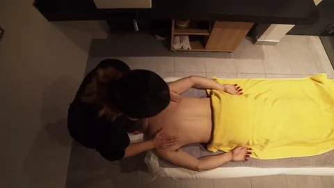 Spa massage bird view Stock Footage 89700006