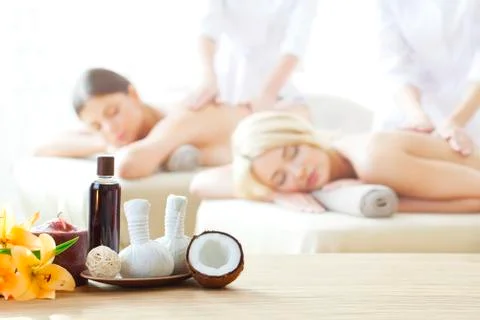 Spa massage Stock Photos