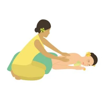 Spa Massage vector illustration Stock Illustration