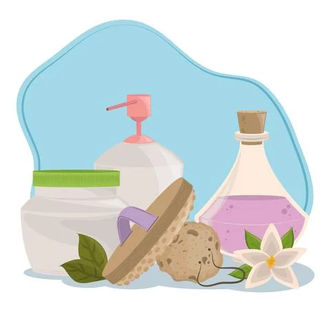 Spa objects treatment Stock Illustration