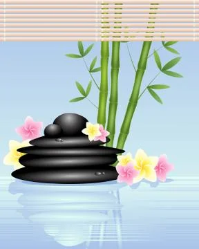 Spa pebbles Stock Illustration