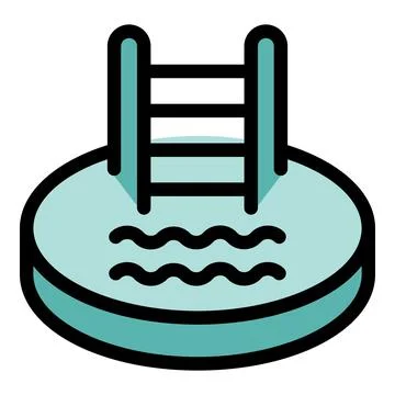 Spa pool icon vector flat Stock Illustration