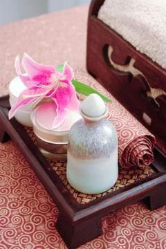 Spa products Foto stock