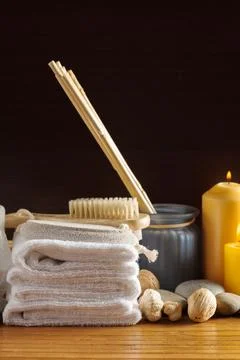 Spa products, spa concept Stock Photos