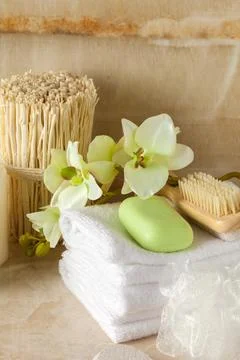 Spa products, spa concept Stock Photos