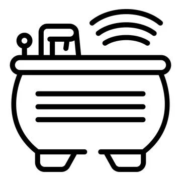 Spa reception icon outline vector. Physio health Illustrazione stock