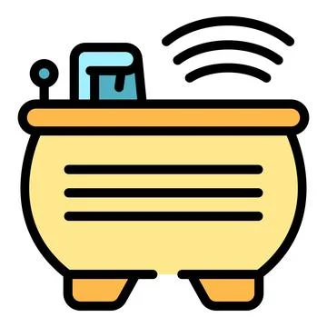 Spa reception icon vector flat Stock Illustration