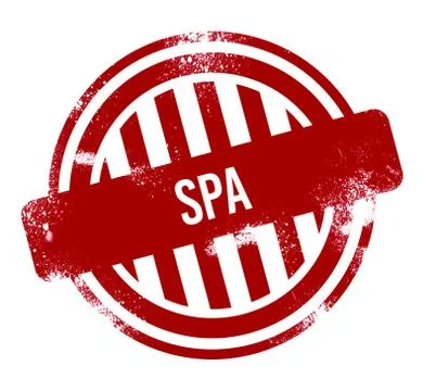 SPA - red grunge button, stamp Stock Illustration