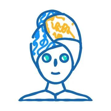 Spa relax flat icon doodle illustration イラスト素材