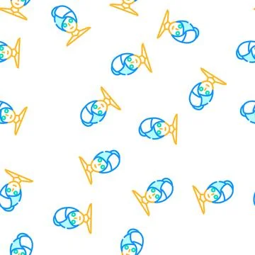 Spa relax vector seamless pattern flat Stock Illustration