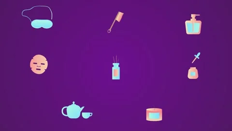 Spa Relaxing Icons And Titles for After Effects After Effects stock