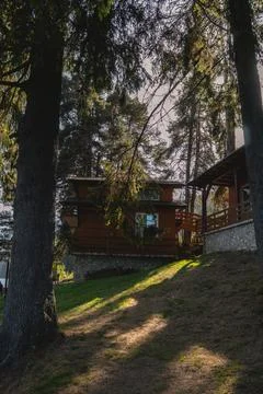Spa resort in the pine forest. Foto stock