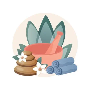 Spa salon abstract concept vector illustration. Stock Illustration
