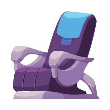 Spa salon armchair vector flat icon, comfortable seat furniture for beauty salon Illustrazione stock