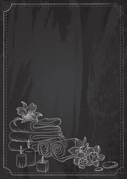 Spa salon attributes Stock Illustration