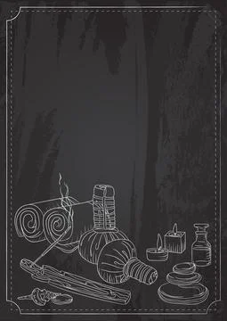 Spa salon attributes Illustrazione stock