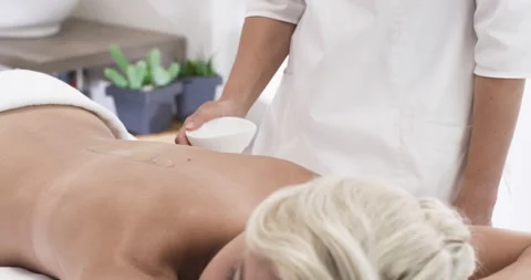 Spa Salon Back Massage Relaxation Wellness Stock Footage 211819166