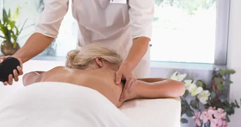 Spa Salon Back Massage Relaxation Wellness Stock Footage 211819330