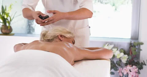 Spa Salon Back Massage Relaxation Wellness Stock Footage 211820131
