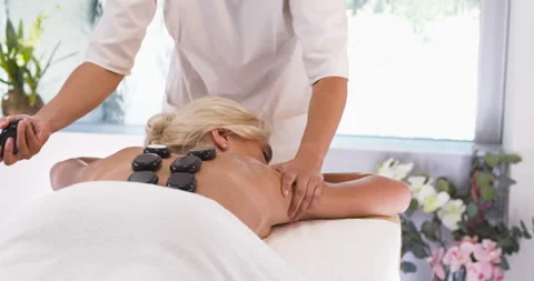 Spa Salon Back Massage Relaxation Wellness Stock Footage 211820233
